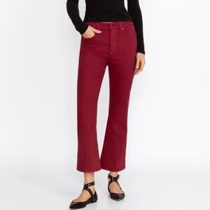 Johnny Was Marseilles Baby Boot Crop Candy Apple Red Jean